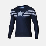 Marvel Super Heroes Avenger Batman T shirt Men Compression Armour Base Layer Long Sleeve Thermal Under Top Fitness XS-8XL