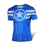 Marvel Super Heroes Avenger Batman T shirt Men Compression Armour Base Layer Long Sleeve Thermal Under Top Fitness XS-8XL