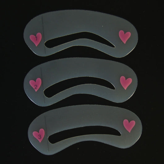 3 styles reusable Eyebrow stencil pencil for eyebrows enhancer drawing guide card brow template DIY make up tools