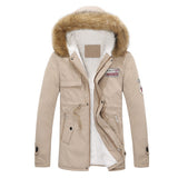 2016 Winter New Style Warm Men's Jacket Parka Thick Warm Fur Collar Long Cotton Jacket Men Comfortable Cotton Hooded Parka Men