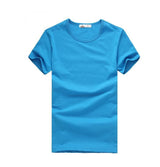 2016 Free Shipping new  Slim dark green red orange blue gray black  white T shirts Slim Fit Short Sleeve T-shirt  6 size S-XXXL