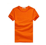 2016 Free Shipping new  Slim dark green red orange blue gray black  white T shirts Slim Fit Short Sleeve T-shirt  6 size S-XXXL