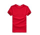 2016 Free Shipping new  Slim dark green red orange blue gray black  white T shirts Slim Fit Short Sleeve T-shirt  6 size S-XXXL