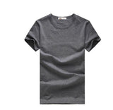 2016 Free Shipping new  Slim dark green red orange blue gray black  white T shirts Slim Fit Short Sleeve T-shirt  6 size S-XXXL