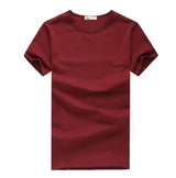 2016 Free Shipping new  Slim dark green red orange blue gray black  white T shirts Slim Fit Short Sleeve T-shirt  6 size S-XXXL