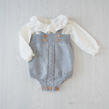 Ins Hot Children Clothings 2016 Autumn Toddler Baby Boy&girl Overalls Button Rompers Princess Kids Clothes