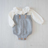 Ins Hot Children Clothings 2016 Autumn Toddler Baby Boy&girl Overalls Button Rompers Princess Kids Clothes