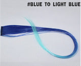 hair extensions 2016 New Arrive fashion women's Long Synthetic Clip In Extensions Gradient Color cosplay  hair pieces #JO009