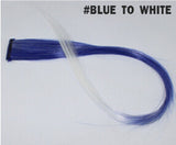 hair extensions 2016 New Arrive fashion women's Long Synthetic Clip In Extensions Gradient Color cosplay  hair pieces #JO009