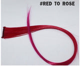 hair extensions 2016 New Arrive fashion women's Long Synthetic Clip In Extensions Gradient Color cosplay  hair pieces #JO009