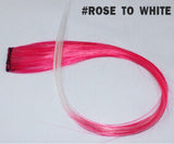 hair extensions 2016 New Arrive fashion women's Long Synthetic Clip In Extensions Gradient Color cosplay  hair pieces #JO009