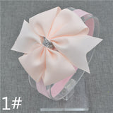 2016 Brand New Baby Silver Bow Headband Hair Bowknot Headbands Girls Bows Headband Toddler Headwear Infant Hair Accessories