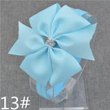 2016 Brand New Baby Silver Bow Headband Hair Bowknot Headbands Girls Bows Headband Toddler Headwear Infant Hair Accessories