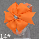 2016 Brand New Baby Silver Bow Headband Hair Bowknot Headbands Girls Bows Headband Toddler Headwear Infant Hair Accessories