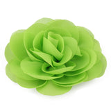 Retail 8.5cm Newborn Chiffon Petals Poppy Flower Hair Clips Rolled Rose Fabric Hair Flowers For Baby Girls Hair Accessories