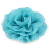Retail 8.5cm Newborn Chiffon Petals Poppy Flower Hair Clips Rolled Rose Fabric Hair Flowers For Baby Girls Hair Accessories