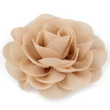 Retail 8.5cm Newborn Chiffon Petals Poppy Flower Hair Clips Rolled Rose Fabric Hair Flowers For Baby Girls Hair Accessories