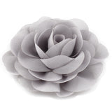 Retail 8.5cm Newborn Chiffon Petals Poppy Flower Hair Clips Rolled Rose Fabric Hair Flowers For Baby Girls Hair Accessories