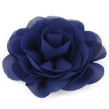 Retail 8.5cm Newborn Chiffon Petals Poppy Flower Hair Clips Rolled Rose Fabric Hair Flowers For Baby Girls Hair Accessories