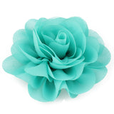 Retail 8.5cm Newborn Chiffon Petals Poppy Flower Hair Clips Rolled Rose Fabric Hair Flowers For Baby Girls Hair Accessories