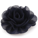 Retail 8.5cm Newborn Chiffon Petals Poppy Flower Hair Clips Rolled Rose Fabric Hair Flowers For Baby Girls Hair Accessories