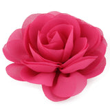 Retail 8.5cm Newborn Chiffon Petals Poppy Flower Hair Clips Rolled Rose Fabric Hair Flowers For Baby Girls Hair Accessories