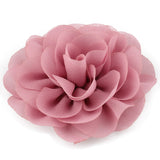 Retail 8.5cm Newborn Chiffon Petals Poppy Flower Hair Clips Rolled Rose Fabric Hair Flowers For Baby Girls Hair Accessories