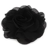Retail 8.5cm Newborn Chiffon Petals Poppy Flower Hair Clips Rolled Rose Fabric Hair Flowers For Baby Girls Hair Accessories