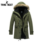 New Arrival 2016 Winter Lowest Price Three Color Men's Long Overcoat Popular Asian Size Hooded Warm Comfortable Coat 060