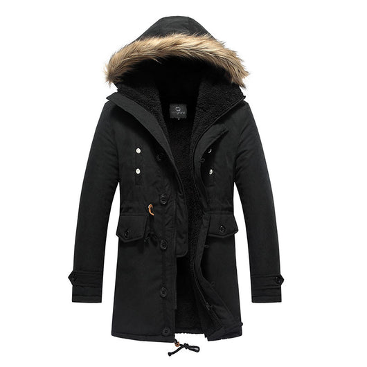 New Arrival 2016 Winter Lowest Price Three Color Men's Long Overcoat Popular Asian Size Hooded Warm Comfortable Coat 060