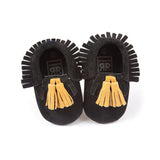 Baby Moccasins Shoes Baby Soft PU Leather Tassel Girls Bow Moccs Moccasin Bow First Walkers