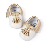 Baby Moccasins Shoes Baby Soft PU Leather Tassel Girls Bow Moccs Moccasin Bow First Walkers