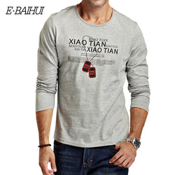 E-BAIHI Brand summer mens cotton t shirt Long Sleeve Slim  T-shirt men casual tops tees swag T-shirts camisas Masculinas  CT008
