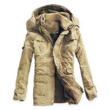 Plus Size Size M-5XL New Men's Slim Long 100% Cotton Thick Winter Snow Warm Jacket Faux Fur Coat Parkas,4 Colors,FZC01,Free Ship