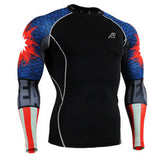 Muscle Men 3D Prints Compression Shirts T-shirt Long Sleeves Thermal Under Top MMA Rashguard Fitness Base Layer Weight Lifting