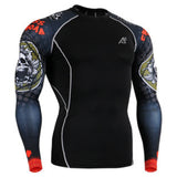 Muscle Men 3D Prints Compression Shirts T-shirt Long Sleeves Thermal Under Top MMA Rashguard Fitness Base Layer Weight Lifting