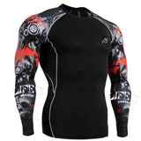 Muscle Men 3D Prints Compression Shirts T-shirt Long Sleeves Thermal Under Top MMA Rashguard Fitness Base Layer Weight Lifting