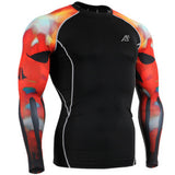 Muscle Men 3D Prints Compression Shirts T-shirt Long Sleeves Thermal Under Top MMA Rashguard Fitness Base Layer Weight Lifting