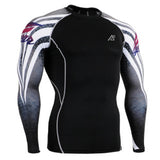Muscle Men 3D Prints Compression Shirts T-shirt Long Sleeves Thermal Under Top MMA Rashguard Fitness Base Layer Weight Lifting
