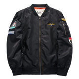 Plus Size 4XL 5XL Men Bomber Jacket 2016 Air Force One Hip Hop Patch Designs Slim Fit Pilot Bomber Jacket Coat Men Jackets,YA372