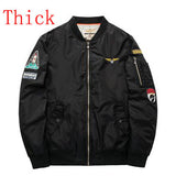 Plus Size 4XL 5XL Men Bomber Jacket 2016 Air Force One Hip Hop Patch Designs Slim Fit Pilot Bomber Jacket Coat Men Jackets,YA372