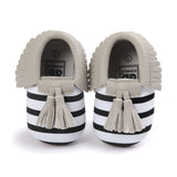 Baby Moccasins Shoes Baby Soft PU Leather Tassel Girls Bow Moccs Moccasin Bow First Walkers