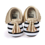 Baby Moccasins Shoes Baby Soft PU Leather Tassel Girls Bow Moccs Moccasin Bow First Walkers