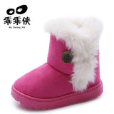 2017 Winter Children Boots Bailey Button Thick Warm Shoes Plush Suede Boys Girls Snow Boots Kids Boots Australia Shoes Baby Shoe