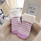 Baby Socks 2016 New Winter Striped Terry Socks Thick Warm Children Infant Boys and Girls Baby Socks Cotton Newborn Socks 6Colors