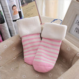Baby Socks 2016 New Winter Striped Terry Socks Thick Warm Children Infant Boys and Girls Baby Socks Cotton Newborn Socks 6Colors