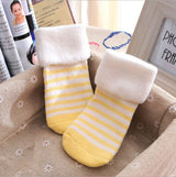 Baby Socks 2016 New Winter Striped Terry Socks Thick Warm Children Infant Boys and Girls Baby Socks Cotton Newborn Socks 6Colors