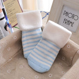 Baby Socks 2016 New Winter Striped Terry Socks Thick Warm Children Infant Boys and Girls Baby Socks Cotton Newborn Socks 6Colors
