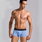 HQ 2017 New Men Hot Men's Boxer Solid Color Short Underwear Male Sexy Casual Boxer Europe and America Men Sexy Underwear DYY1527