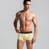 HQ 2017 New Men Hot Men's Boxer Solid Color Short Underwear Male Sexy Casual Boxer Europe and America Men Sexy Underwear DYY1527